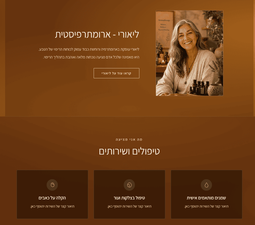 דף ראשי - הצגה ושיווק